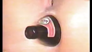 Beer Bottle In Her Asshole