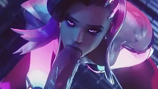 Hot Overwatch babes sucking and taking dicks