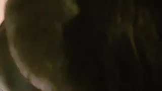 Crossdresser take facial in latex