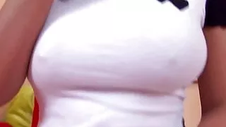 Young brunette slut takes a hard cock up the ass