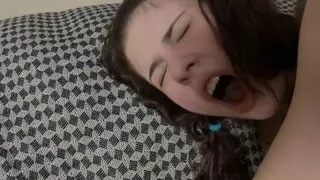 Sweet brunette teen lets her boyfriend cum inside her