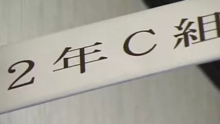 Beautiful Japanese babe is gangbanged in the classroom