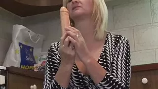 Fun blonde MILF fucks a younger guy