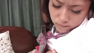 Japanese schoolgirl gets her cherry popped