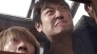 Japanese teen geisha has her hairy pussy toyed in a dojo