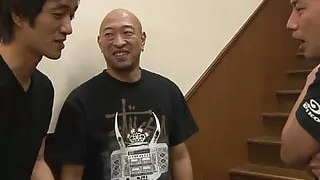 Slutty teen fucks and sucks a whole room of guys