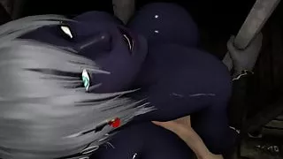 3D Hentai Queen Nualia Blue Skin Prison Fuck Part 2
