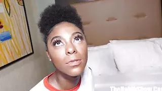 thick chocolate ambititous booty swallows balls deep bbc