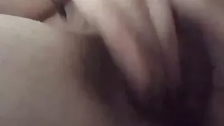 Hairy bisexual girl with nipple piercing