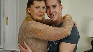 Granny Constance having sex with cute boy