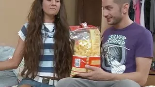 Barely legal girlfriend ass dicked after sweet blowjob