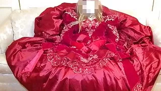 Big Red Dress Masturbation