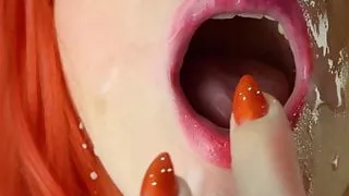 Blowjob für einen Freund vor einem unterwürfigen Ehemann