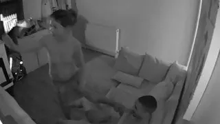 Wife and her bull on surveilance camera