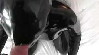 latex doll blowjob