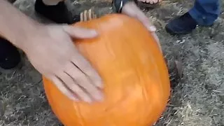 Pornstars pick up random guys to fuck for Halloween