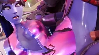 Sexy Overwatch heroes blowing dick and getting fucked deeply