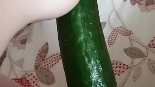Alison- Bbw From South Sheilds Having Cucumber Fun