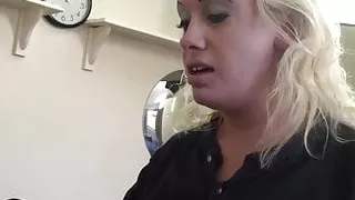 Grandmas pussy stretched with big dildo used by lesbo girl