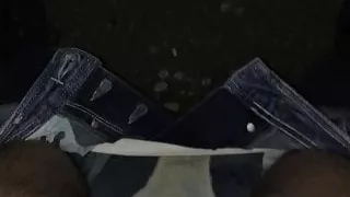 Pissing through my panties into my jeans