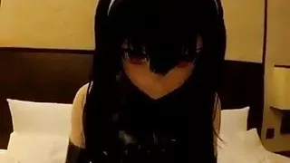 kigurumi pvc suit masturbating