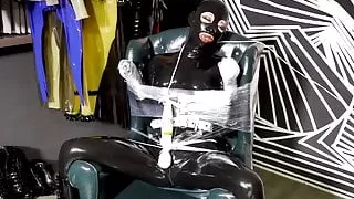 NA047-Latex bondage rubberdoll High Heel