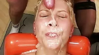 her first extreme anal bukkake party