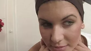 Old couple seduce brunette teen