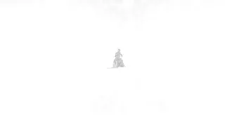 Nude girl being dragged by snowmobile 3D