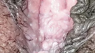 Inside wife's pink hole close up