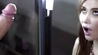 beautiful blackhaired facial 207