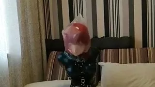 Latex Kigurumi Breathplay Bondage vibrierend