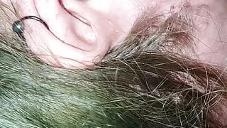 BBW slut gets fingered, plays and sucks pierced cock in car