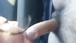 BBW Asian MILF swallowing cum in car