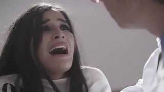 Emily Willis bounces on a cock while she sucks on another