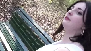 German College Teen Elisa Seduce to Fuck in Park in Berlin