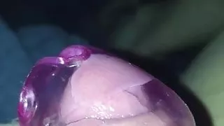 Sissy in Chastity Cums from Anal