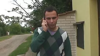 Young guy doggy-fucks hot old mature blonde