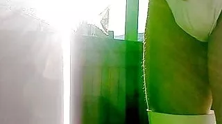 Fetish leather outdoors spa check and cum