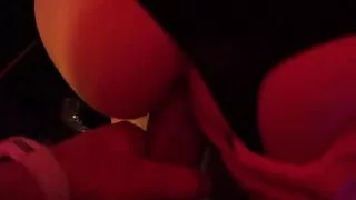 European street stripper wears mask and fucks doggy in pov