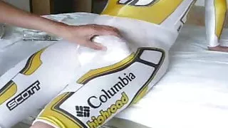 handjob with cycle pants on (spandex)
