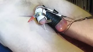 Hands-free pumped ball cumshot