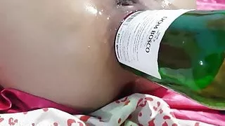 Giant Anal Bottle fucked Latina