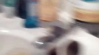 Sexy blonde sings a  song