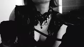 Miss Emma with butterfly gag