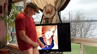 Loren Sticks out tongue for Cumm!