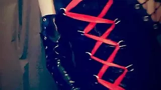 Mistress Emma in latex with strapon