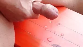 me stroking and cumshot