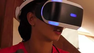 Isabel has a new game in her Playstation VR but she needs..