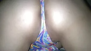 Slut bent over showing her ass.